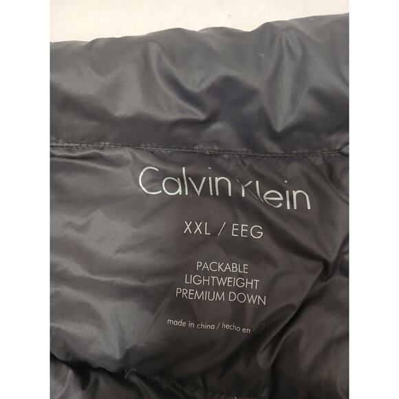 Calvin Klein DUCK DOWN Packable Puffer Jacket Women XXL Gray Lightweight Premium - Picture 14 of 16